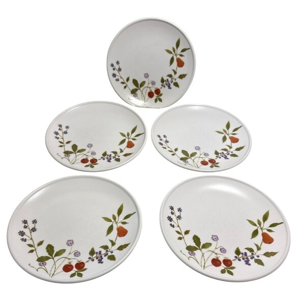 Noritake Progression China BerriesN Such 9070 Dessert Plate Set Of 5 Japan 6.25" - Picture 2 of 8